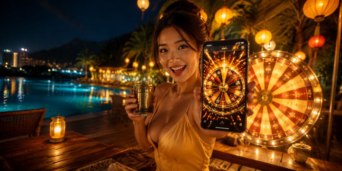 Người chơi roulette trực tuyến tại Hội An bên ly cà phê